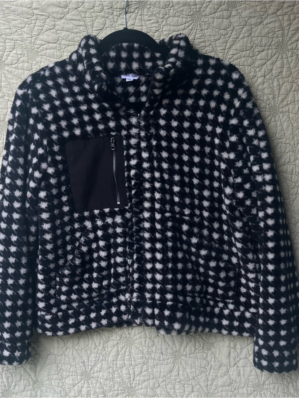 Black & White Checked Cozy Jacket